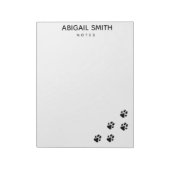 Cute Dog Paw Prints - Personeel Notitieblok (Linkerzijde)
