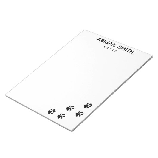Cute Dog Paw Prints - Personeel Notitieblok (Schuin)