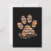 Cute Dog Paw Pumpkin Herfst Autumn Thanksgiving Do Kaart (Voorkant)