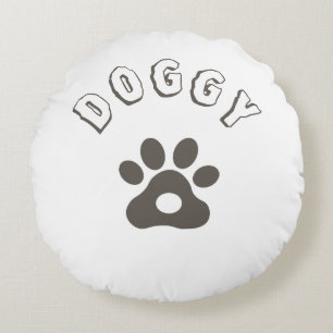Cute Dog Paw Rond Kussen