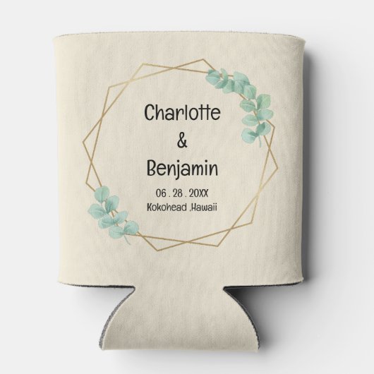 Cute Dog Paw Wedding Blikjeskoeler (Achterkant)