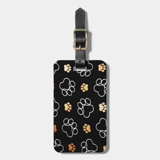 Cute Dog Paws Bagagelabel (Voorkant verticaal)