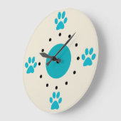 Cute Dog Paws Wall klokken (Hoek)