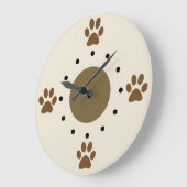 Cute Dog Paws Wall klokken (Hoek)