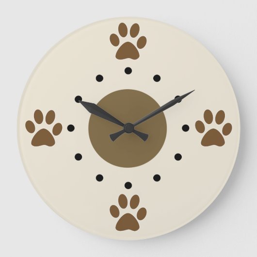 Cute Dog Paws Wall klokken (Voorkant)