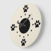 Cute Dog Paws Wall klokken (Hoek)