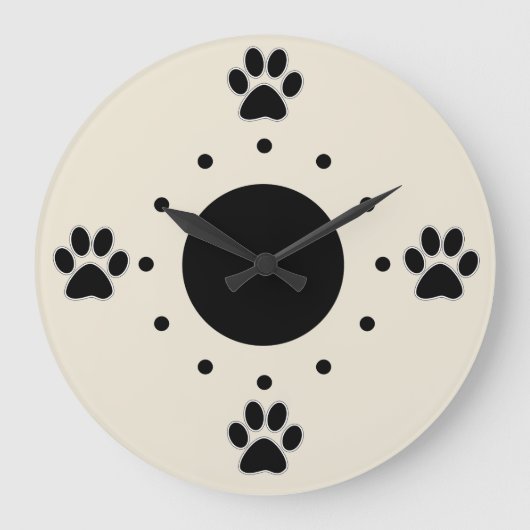 Cute Dog Paws Wall klokken (Voorkant)