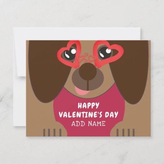 Cute Dog Personalized Valentijnsdag (Voorkant)