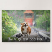 Cute Dog Pet Foto Aangepaste Aangepaste Aangepaste Legpuzzel (Horizontaal)