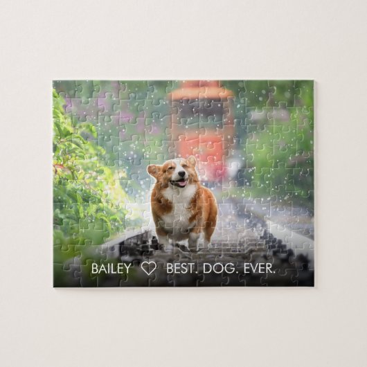 Cute Dog Pet Foto Aangepaste Aangepaste Aangepaste Legpuzzel (Horizontaal)