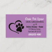 Cute Dog Pet Grooming Service Visitekaartje (Voorkant)