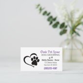 Cute Dog Pet Grooming Service Visitekaartje (Staand voorkant)