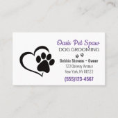 Cute Dog Pet Grooming Service Visitekaartje (Voorkant)