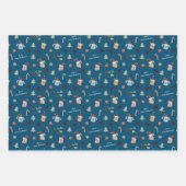 Cute Dog Pet met kerstcadeau uit naam Inpakpapier Vel (Voorkant 2)