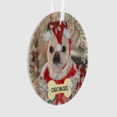 Cute Dog Pet Photo Wreatkerst Ornament (voorkant)