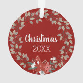 Cute Dog Pet Photo Wreatkerst Ornament (achterkant)