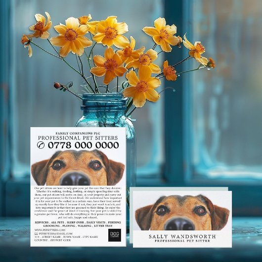 Cute Dog, Pet Sitting Service Adverteren Flyer