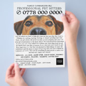 Cute Dog, Pet Sitting Service Adverteren Flyer (Hand)