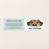 Cute Dog, Pet Sitting Service Gedetailleerd Visitekaartje (Buitenkant ongevouwen)