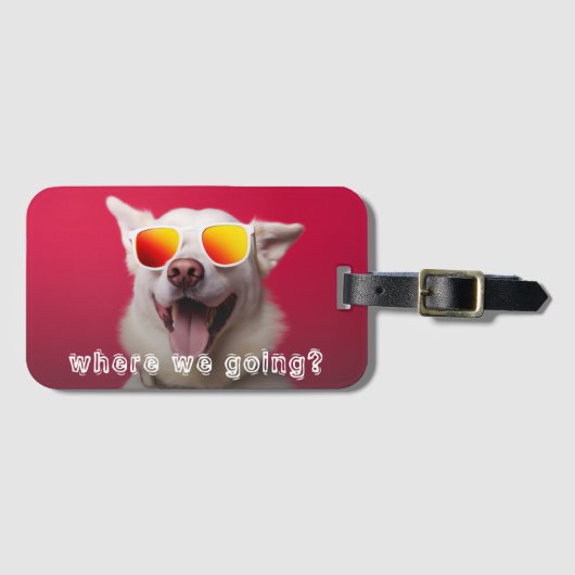 Cute Dog Photo Bagagelabel (Voorkant (horizontaal))