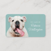 Cute Dog Photo Bulldog Pet Sitter Dog Walker Visitekaartje (Voorkant)