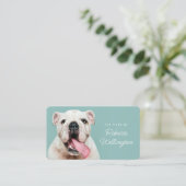 Cute Dog Photo Bulldog Pet Sitter Dog Walker Visitekaartje (Staand voorkant)