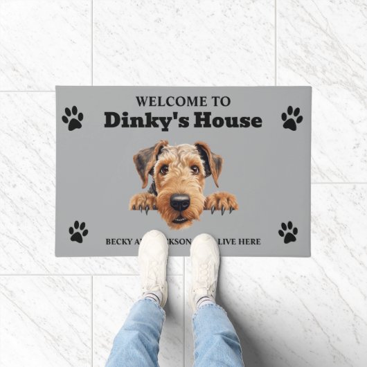 Cute Dog Photo Deurmat (Binnen)