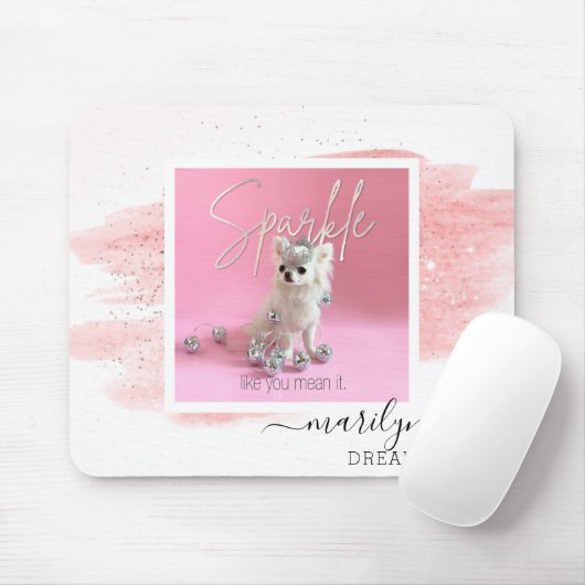 Cute Dog Photo Keepomwille | Sparkle the Tiny Chi Muismat (Met muis)