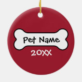 Cute Dog Photo Lijst - DUBBELZIJDIG Keramisch Ornament (Achterkant)