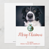 Cute Dog Photo Merry Kerstmama Feestdagenkaart (Voorkant / Achterkant)