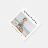 Cute Dog Photo Modern Simple Wedding Servet (Hoek)
