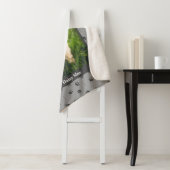 Cute Dog Photo Name Silver Grey Paw Prins Sherpa Deken (In situ)