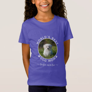 Cute Dog Photo Name White Paw Prins Custom T-shirt