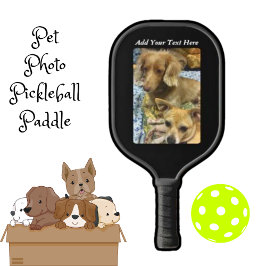 Cute Dog Photo Pickleball Paddle