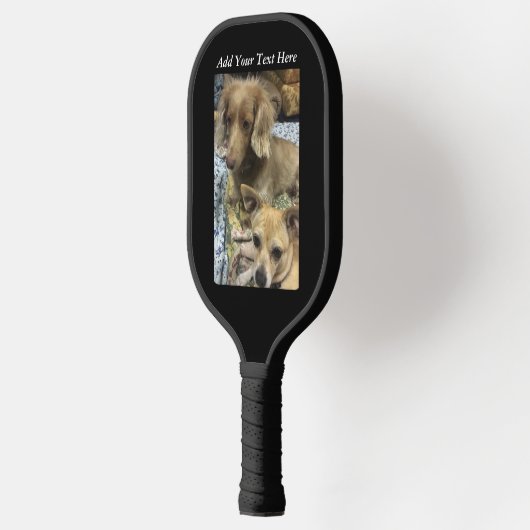 Cute Dog Photo Pickleball Paddle (Links)
