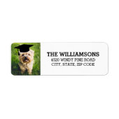 Cute Dog PhotoGraduy Return Address Label (Voorkant)