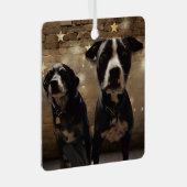 Cute Dog Photos Personalized Christmas Metalen Ornament (Voorkant Rechts)