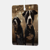 Cute Dog Photos Personalized Christmas Metalen Ornament (Voorkant links)