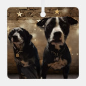 Cute Dog Photos Personalized Christmas Metalen Ornament (Voorkant)