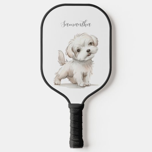 Cute Dog Pickleball Paddle (Voorkant)