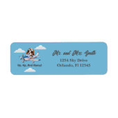 Cute Dog Pilot &Cessna Plane,Travel,First Birthday Etiket (Voorkant)