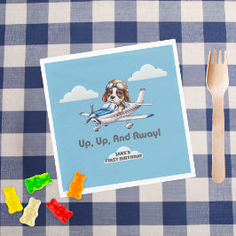 Cute Dog Pilot &Cessna Plane,Travel,First Birthday Servet