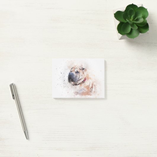 Cute Dog Portrait Post-it® Notes (Kantoor)