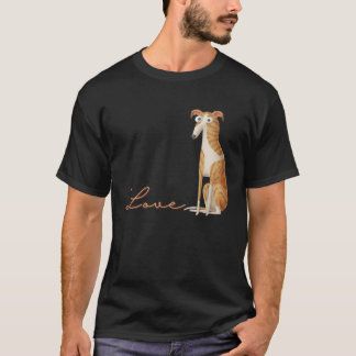 Cute dog  present puppy sweet Greyhound Love T-shirt