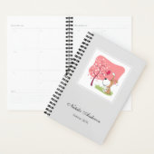 Cute Dog Puppy Blooming Tree 2026 Personalized Planner (Display)