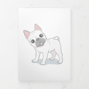 Cute Dog Puppy Cadeau voor Hondenliefhebbers Drieluik Aankondiging