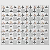 Cute Dog Puppy Pet Photo Black Kerstboom Cadeaupapier (Vlak)