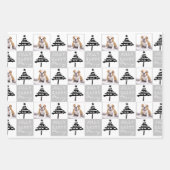 Cute Dog Puppy Pet Photo Black Kerstboom Inpakpapier Vel (Voorkant 2)