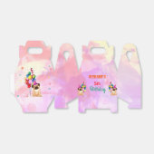 Cute Dog Puppy Thmed Kind Birthday Party Bedankdoosjes (Uitgevouwen)