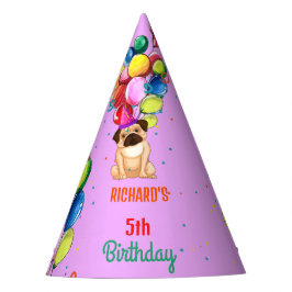 Cute Dog Puppy Thmed Kind Birthday Party Feesthoedjes